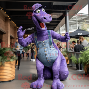 Purple Brachiosaurus mascot...