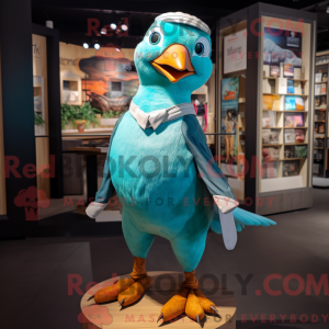 Teal Dove maskotdraktfigur...