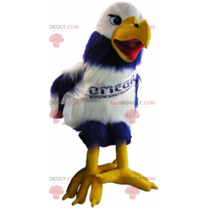 Mascotte oiseau bicolore avec écharpe - Redbrokoly.com