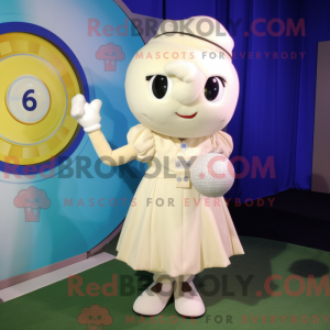 Cream Golf Ball mascot...