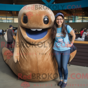 Brown Humpback Whale mascot...