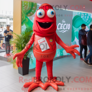 Red Ceviche mascot costume...