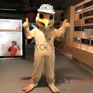 Beige Woodpecker mascot...