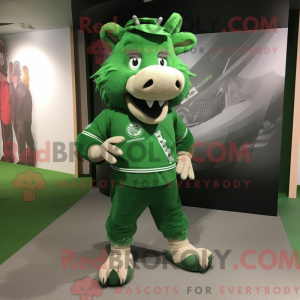 Green Wild Boar mascot...