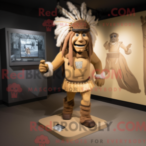 Fantasia de mascote Tan Chief com calção de corrida e cintos - Mascotes principais - REBROKO_300830 - RedBrokoly.com