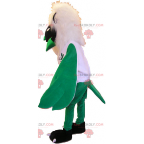 Mascot hvid fugl og grønne vinger - Redbrokoly.com