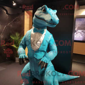 Cyan Komodo Dragon máscara...