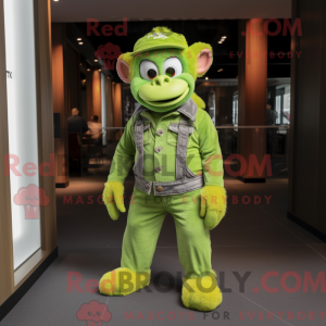 Postava maskota Lime Green...