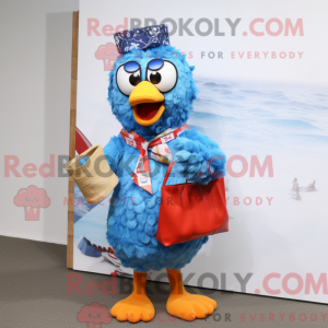 Blue Fried Chicken maskot...