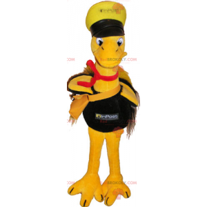 Bird mascot in postman outfit - Redbrokoly.com