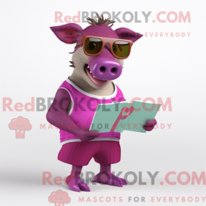Magenta villsvin máscara...