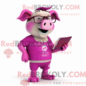 Magenta villsvin máscara...
