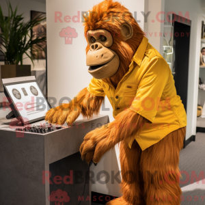 Gold Orangutan mascot...