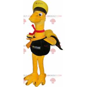 Mascota de pájaro en traje de cartero - Redbrokoly.com