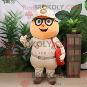 Beige Grapefruit mascot...