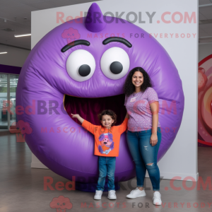 Paars Donut mascottekostuum...