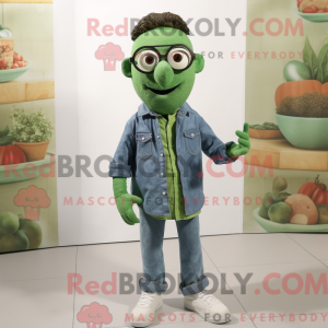 Mascotte de Falafel vert...