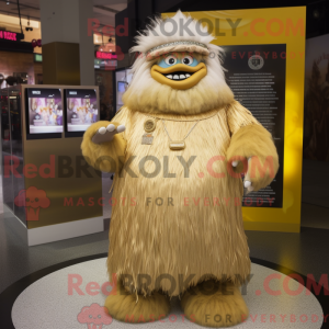 Gouden Yeti-mascottekostuum...