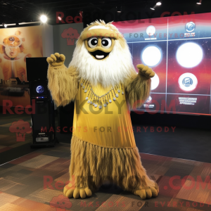 Gouden Yeti-mascottekostuum...