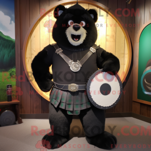 Sort Celtic Shield maskot...