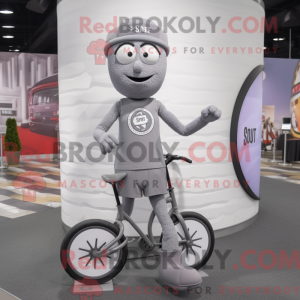 Gray Unicyclist mascot...