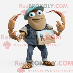 Beige eremitkrebs maskot...