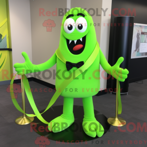 Postava maskota Lime Green...