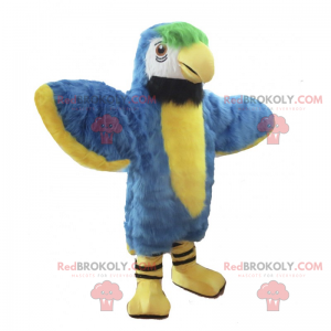 Blauwe en gele papegaai mascotte - Redbrokoly.com