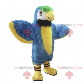 Mascotte pappagallo blu e giallo - Redbrokoly.com
