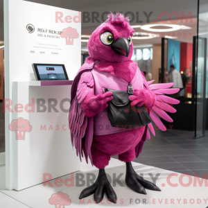 Magenta Pigeon Maskottchen...