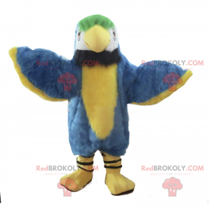 Blauwe en gele papegaai mascotte - Redbrokoly.com