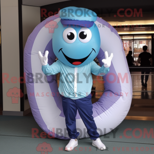 Blå Donut maskot kostume...