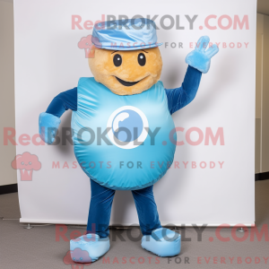 Blue Donut-mascottekostuum...