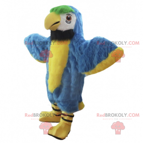 Blue and yellow parrot mascot - Redbrokoly.com