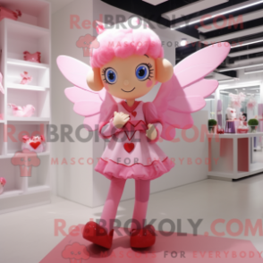 Máscara de Rosa Cupido com caraterísticas elegantes com culotes e braçadeiras - Mascotes cupidos - RedBrokoly.com