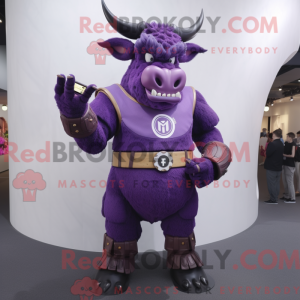 Lilla Minotaur maskot...