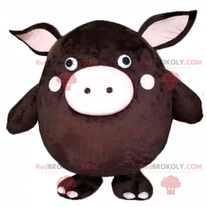 Mascot character - Round pig - Redbrokoly.com