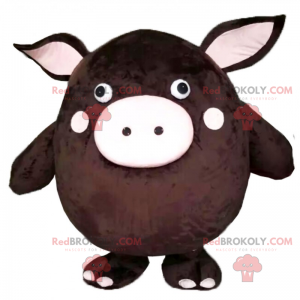 Personagem de mascote - porco redondo - Redbrokoly.com