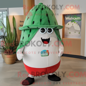 Hvit vannmelon maskot...