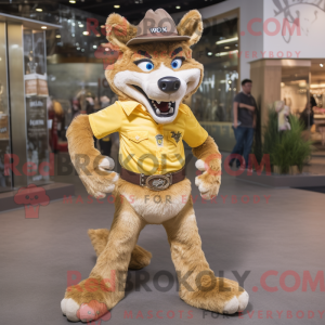 Gold Say Wolf maskot...