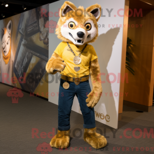 Gold Say Wolf maskot...
