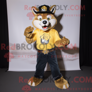 Gold Say Wolf maskot...