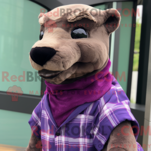 Purple Jaguarundi mascot...