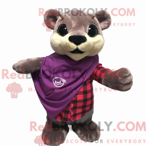 Purple Jaguarundi mascot...