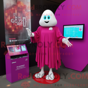 Magenta Ghost Maskottchen...