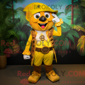Yellow Pirate mascot...
