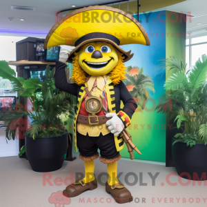 Gul Pirat maskot kostume...