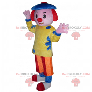 Mascotte personnage de Cirque - Clown avec béret -