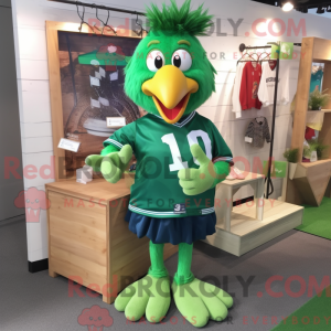 Green Hens mascot costume...