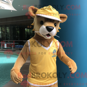 Gold Thylacosmilus mascot...